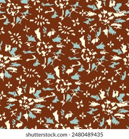 Patrón abstracto sin costura con adorno floral
