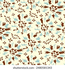 Seamless abstract pattern with floral ornament
