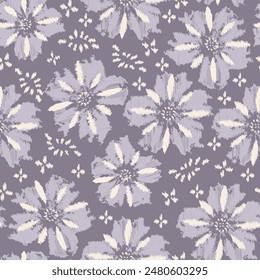 Seamless abstract pattern with floral ornament
