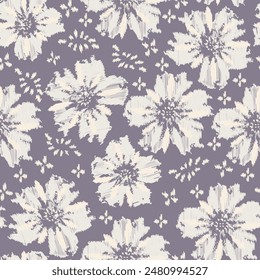 Seamless abstract pattern with floral ornament
