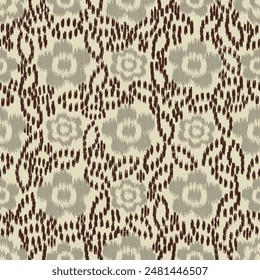 Seamless abstract pattern with floral ornament
