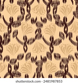 Seamless abstract pattern with floral ornament
