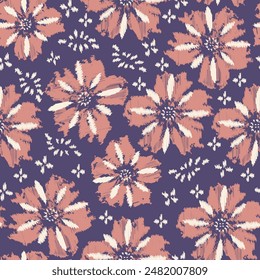 Seamless abstract pattern with floral ornament
