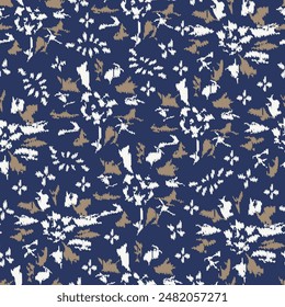 Seamless abstract pattern with floral ornament
