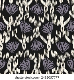 Seamless abstract pattern with floral ornament
