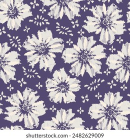 Seamless abstract pattern with floral ornament
