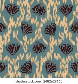 Seamless abstract pattern with floral ornament
