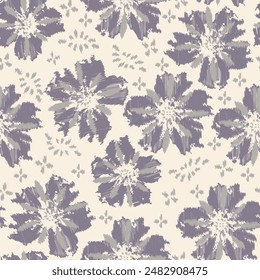 Seamless abstract pattern with floral ornament
