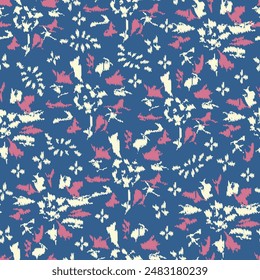 Seamless abstract pattern with floral ornament
