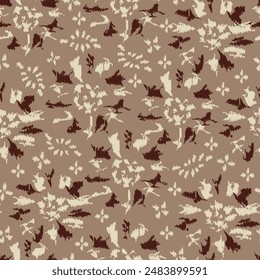 Patrón abstracto sin costura con adorno floral
