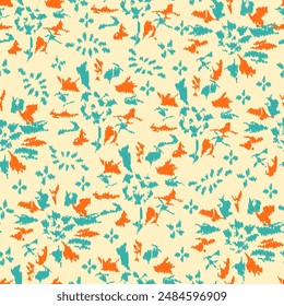 Patrón abstracto sin costura con adorno floral
