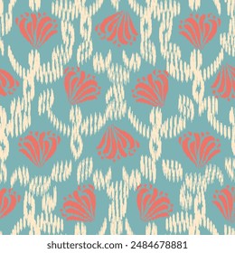 Seamless abstract pattern with floral ornament
