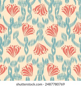 Seamless abstract pattern with floral ornament
