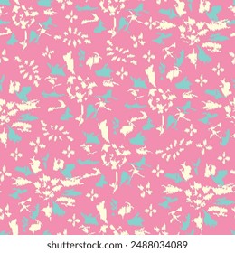 Seamless abstract pattern with floral ornament
