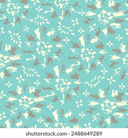 Seamless abstract pattern with floral ornament
