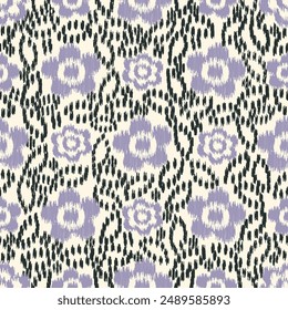 Seamless abstract pattern with floral ornament
