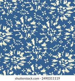 Seamless abstract pattern with floral ornament
