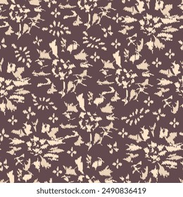Patrón abstracto sin costura con adorno floral
