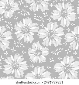 Seamless abstract pattern with floral ornament
