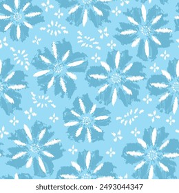 Seamless abstract pattern with floral ornament
