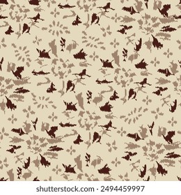 Seamless abstract pattern with floral ornament
