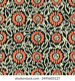 Seamless abstract pattern with floral ornament
