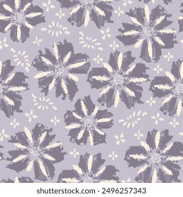 Seamless abstract pattern with floral ornament
