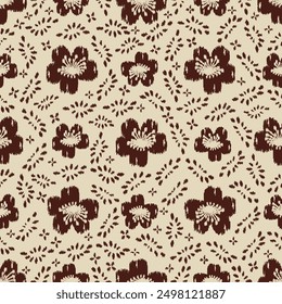 Seamless abstract pattern with floral ornament

