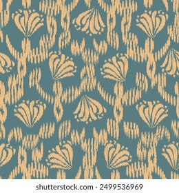 Seamless abstract pattern with floral ornament
