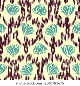 Seamless abstract pattern with floral ornament
