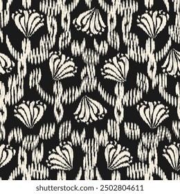 Seamless abstract pattern with floral ornament
