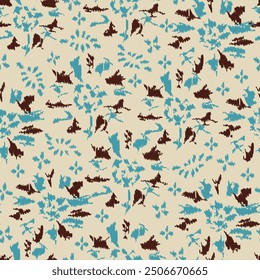 Seamless abstract pattern with floral ornament
