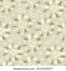 Seamless abstract pattern with floral ornament
