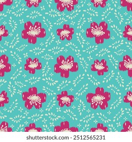 Seamless abstract pattern with floral ornament
