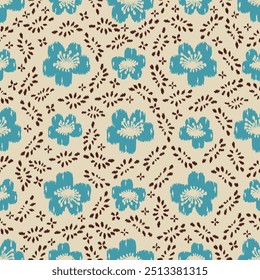 Padrão abstrato sem emenda com ornamento floral
