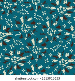 Patrón abstracto sin fisuras con adorno floral
