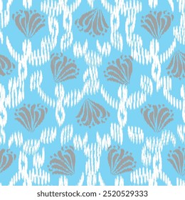 Seamless abstract pattern with floral ornament
