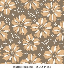 Seamless abstract pattern with floral ornament
