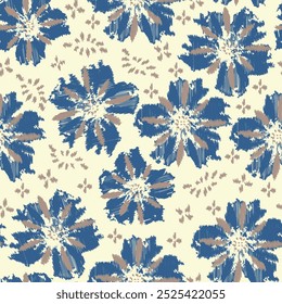 Seamless abstract pattern with floral ornament
