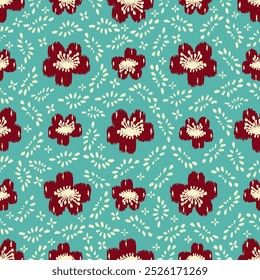 Seamless abstract pattern with floral ornament
