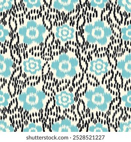 Seamless abstract pattern with floral ornament
