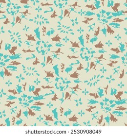Seamless abstract pattern with floral ornament
