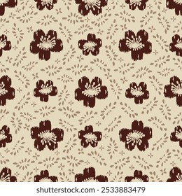 Patrón abstracto sin fisuras con adorno floral
