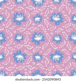 Seamless abstract pattern with floral ornament
