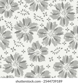 Seamless abstract pattern with floral ornament
