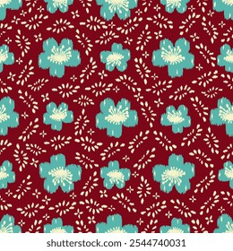 Padrão abstrato sem emenda com ornamento floral
