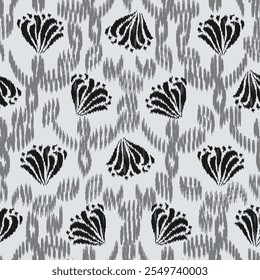 Seamless abstract pattern with floral ornament
