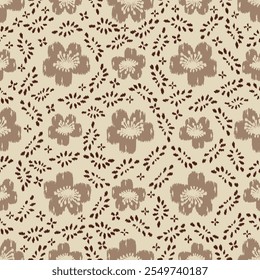 Padrão abstrato sem emenda com ornamento floral
