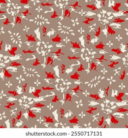 Seamless abstract pattern with floral ornament
