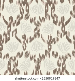 Seamless abstract pattern with floral ornament

